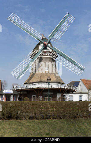 Moulin Norderney, à l'Est de l'île de la Frise, Frise orientale, Basse-Saxe, Allemagne, Europe Banque D'Images