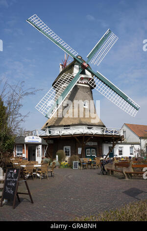 Moulin Norderney, à l'Est de l'île de la Frise, Frise orientale, Basse-Saxe, Allemagne, Europe Banque D'Images