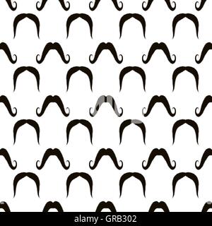 Moustache velues noir motif transparent Silhouettes Illustration de Vecteur