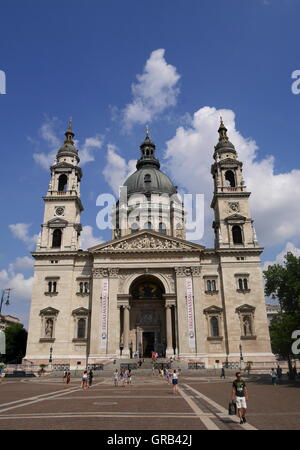 St Stephen's Basilica, conçu par Jozsef Hild, Budapest, Hongrie Banque D'Images