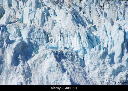 Glace - Marjorie Glacier, Glacier Bay, Alaska. Prise d'un navire de croisière à Glacier Bay. Banque D'Images