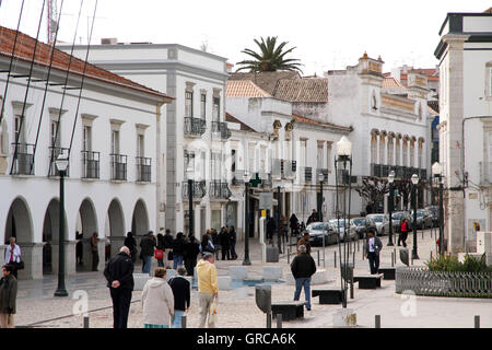 La place de marché de Tavira Banque D'Images