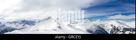 Vue panoramique sur le Hohe Tauern en Autriche Banque D'Images