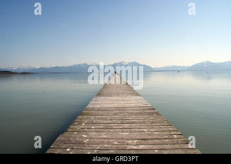 Vue sur le lac de Chiemsee Banque D'Images