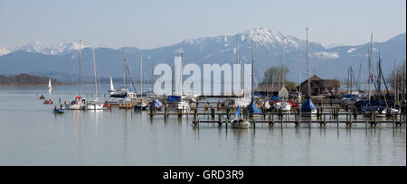 Vue sur le lac de Chiemsee Banque D'Images