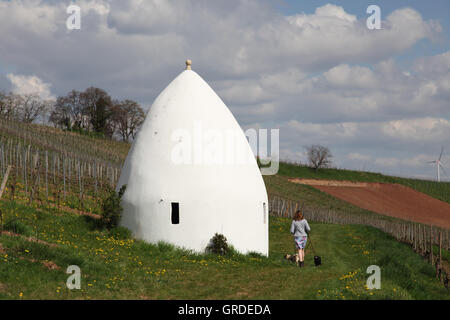 Paysage avec trullo, près de Uffhofen, dans le district de culture de Hesse rhénane, Rheinland-pfalz, Allemagne, Europe Banque D'Images