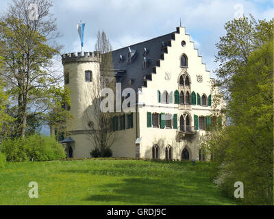 Rosenau château entouré par la Nature, Roedental près de Coburg, Haute-Franconie Banque D'Images