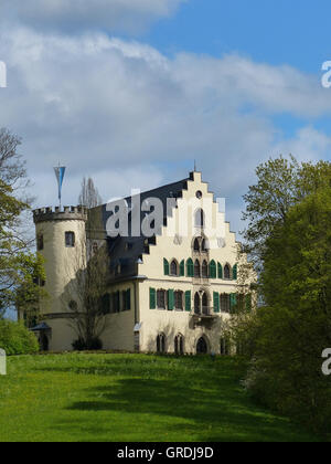 Rosenau château entouré par la Nature, Roedental près de Coburg, Haute-Franconie Banque D'Images