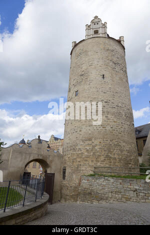 Grande Tour au Château de Bernburg Saxe-anhalt Banque D'Images