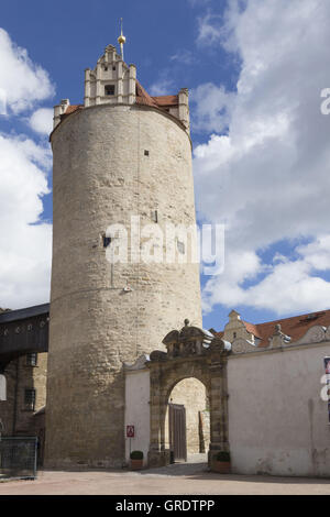 Tour de Bernburg Château avec entrée privée et l'entrée Banque D'Images