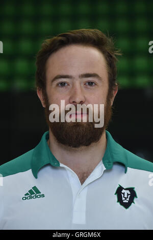 Mlada Boleslav, République tchèque. 07Th Nov, 2016. L'équipe de Martin Masseur Tondr BK Mlada Boleslav pose pour le photographe, l'Extraliga tchèque, saison 2016/2017 ligue de hockey sur glace, le 7 septembre 2016. © Radek Petrasek/CTK Photo/Alamy Live News Banque D'Images