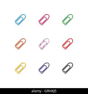 Ensemble de trombones multicolores, vector illustration. Illustration de Vecteur