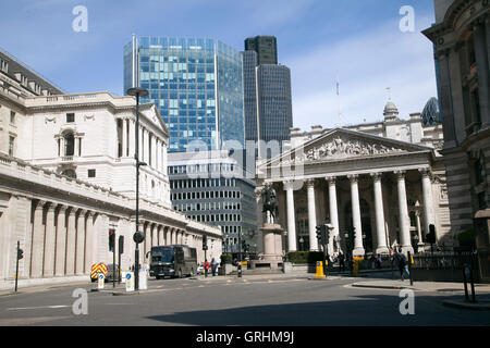 ROYAL EXCHANGE à la station Bank city de Londres Banque D'Images
