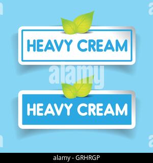 Crème label vector Illustration de Vecteur