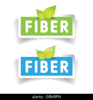 Label fibre vector set Illustration de Vecteur