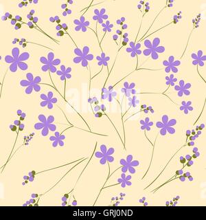 Avec motif transparent purple fleurs de printemps. Il peut être utilisé comme fond d'écran. Vector Illustration de Vecteur