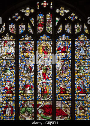 La fameuse "Arbre de Jessé" dans l'église de Dyfnog, chambre, Denbighshire, Wales, UK Banque D'Images