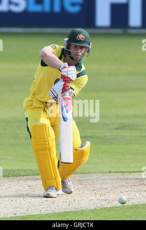 Matthew Wade en action au bâton pour l'Australie - Essex Eagles contre l'Australie - Office de match de cricket au sol du comté de Ford, Chelmsford, Essex - 26/06/12 Banque D'Images