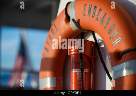 Lifeguard flotter dans Safari. Icy Strait. Glacier Bay National Park et préserver. De l'Île Chichagof. Juneau. Le sud-est de l'Ala Banque D'Images