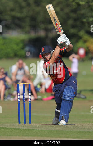 Jaik Mickleburgh en action au bâton d'Essex - Upminster CC vs Essex CCC - Graham Napier Cricket Match Prestations à Upminster Park - 09/09/12 Banque D'Images