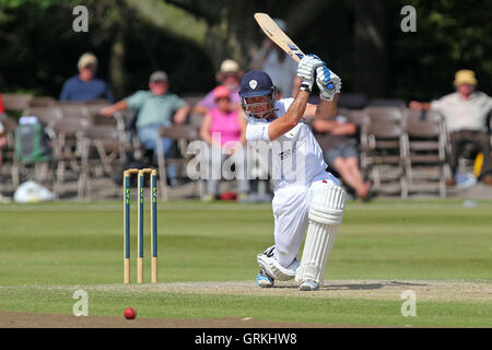 Wayne Madsen en action au bâton pour Derbyshire - Derbyshire CCC vs Essex CCC - LV County Championship Division Two Cricket à Queen's Park, 78673 - 09/07/14 Banque D'Images