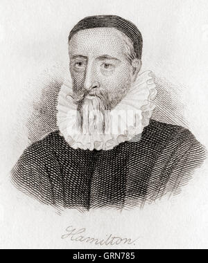 Patrick Hamilton, 1504 - 1528. Et un homme d'Écossais Réformateur Protestant en Ecosse, jugé pour hérésie et brûlée sur le bûcher. Banque D'Images