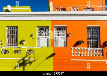 Bo-Kaap, le pittoresque quartier de Malay à Cape Town, Afrique du Sud. Banque D'Images