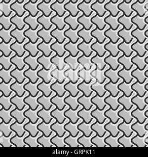 Avec motif ondulé, billowy intersections de lignes. Grille de lignes irrégulières sans soudure parfaitement tendance. Illustration de Vecteur