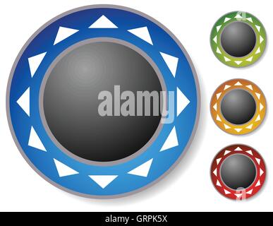 Bouton de commande du joystick, avec des flèches autour. Concept d'alignement Illustration de Vecteur