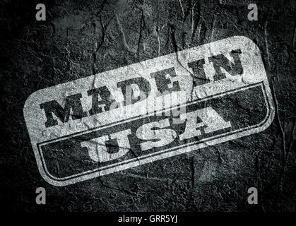 Timbre avec made in USA texte sur grunge background Banque D'Images