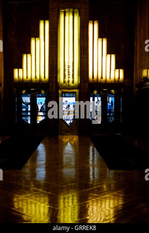 Wintin détails le hall de la boucles Chrysler Building à New York Banque D'Images