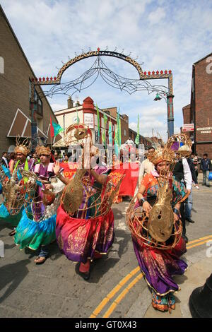 Boishakhi Mela - Nouvel An Bengali Parade, Brick Lane, Londres, Royaume-Uni. Banque D'Images