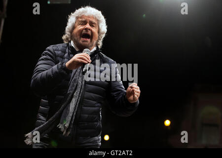 Beppe Grillo 8 septembre 2016 Rome 5 étoiles mouvement parti. Samantha Zucchi Insidefoto Photo Banque D'Images