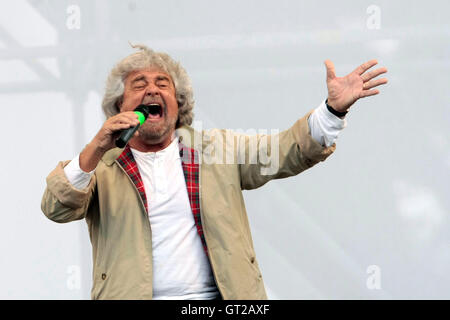 Beppe Grillo 8 septembre 2016 Rome 5 étoiles mouvement parti. Samantha Zucchi Insidefoto Photo Banque D'Images