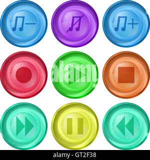 Boutons de lecture Illustration de Vecteur