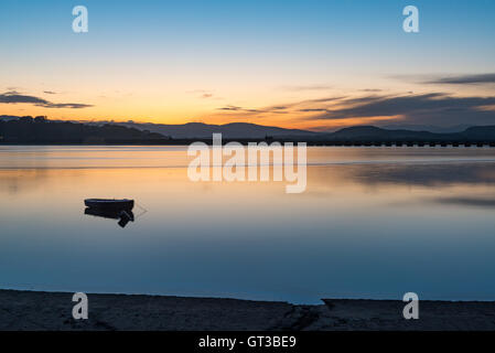 L'estuaire de Kent à la rivière vers le Lake District d'Arnside, Cumbria Banque D'Images