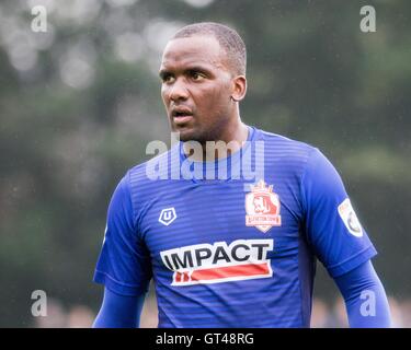 Craig westcarr jouant au football de Worksop town fc de l'vanarama nord ligue nationale Banque D'Images