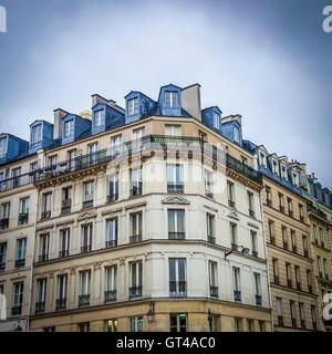 Bloc d'appartement à Paris, France Banque D'Images