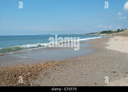 La magnifique côte à Christchurch Dorset Highcliffe,, Banque D'Images