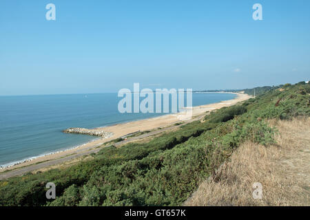 La magnifique côte à Christchurch Dorset Highcliffe,, Banque D'Images