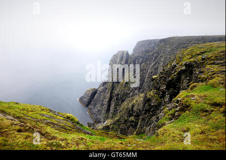 Au milieu de l'été sea mist à Nordkapp Banque D'Images