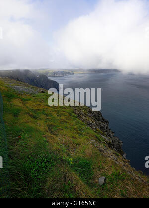 Au milieu de l'été sea mist à Nordkapp Banque D'Images