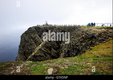 Au milieu de l'été sea mist à Nordkapp Banque D'Images