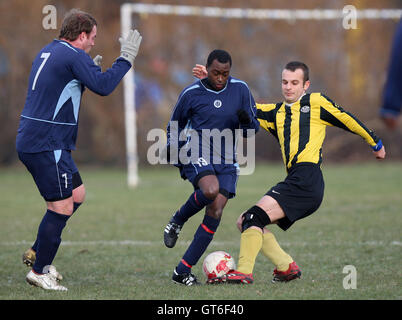 Les Renards Hoxton vs Eureka - Hackney & Leyton Ligue au East Marsh, Hackney - 04/01/09 Banque D'Images