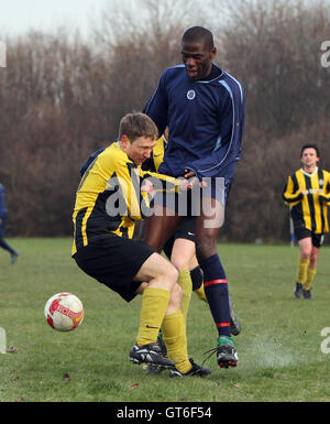 Les Renards Hoxton vs Eureka - Hackney & Leyton Ligue au East Marsh, Hackney - 04/01/09 Banque D'Images