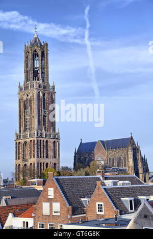 La tour du Dom de de la cathédrale Saint Martin à Utrecht, Pays-Bas Banque D'Images