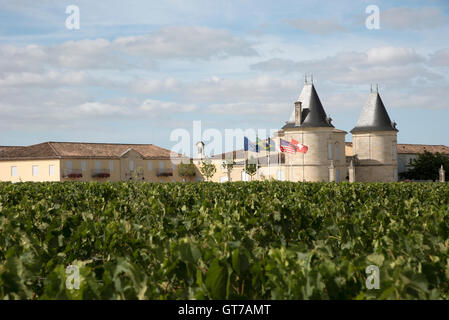 Saint Estèphe wine region France - Chateau Lilian Ladouys les vignes et vignobles de Saint Estèphe un salon du vin à Bordeaux Banque D'Images