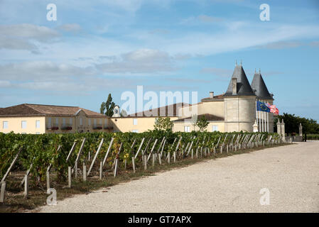 Saint Estèphe wine region France - Chateau Lilian Ladouys les vignes et vignobles de Saint Estèphe un salon du vin à Bordeaux Banque D'Images