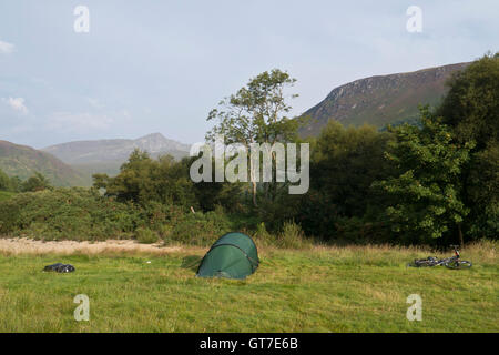 Camping à Arran Banque D'Images