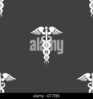 Signe de la médecine. Motif transparente sur un fond gris. Vector Illustration de Vecteur